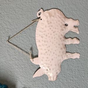 NWT Rustic Metal Pig 🐖 Wall Decor
